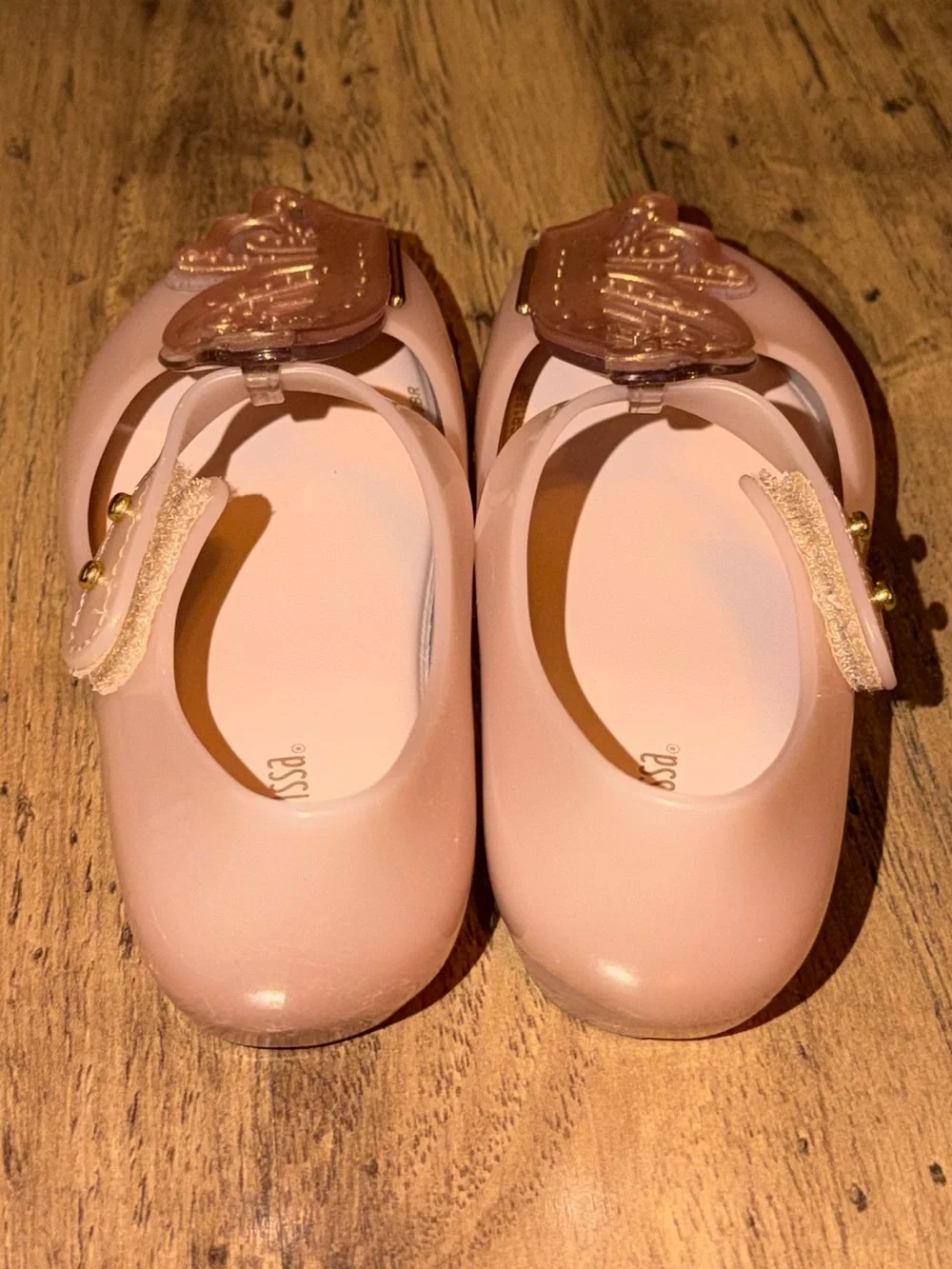 Mini Melissa White Girls' Jelly Mary Jane Sandals with Bow